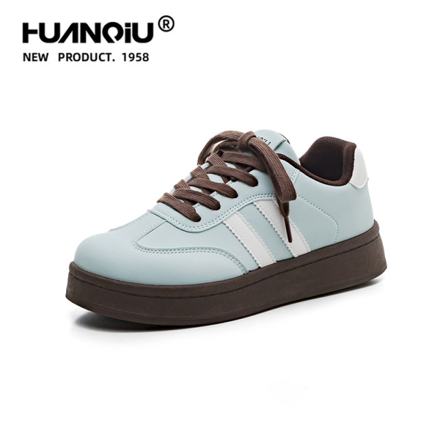 Global Internet celebrity popular thick-soled German training shoes for women 2025 autumn new white shoes versatile ins trendy comfortable board shoes Global Internet celebrity popular thick-soled German training shoes for women 2025 autumn new white shoes versatile ins trendy comfortable board shoes