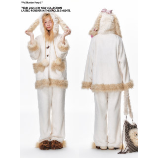 Yang Erda Meng's original cute puppy nightgown suit for women's winter style 2025 new thickened pajamas comfortable home clothes 
Yang Erda Meng's original cute puppy nightgown suit for women's winter style 2025 new thickened pajamas comfortable home clothes