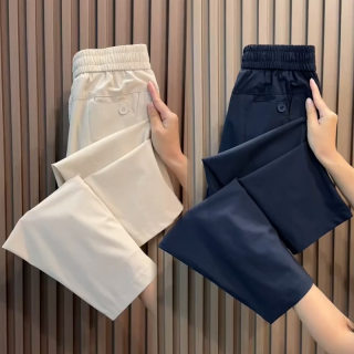 Quick-drying breathable cropped pants for women in summer new high waist Quick-drying breathable cropped pants for women in summer new high waist