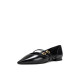 LUNA women's shoes new autumn shoes black double-striped Mary Jane French flats LUNA women's shoes new autumn shoes black double-striped Mary Jane French flats