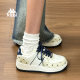 Kappa thick-soled sneakers women's shoes 2025 winter new popular casual plus velvet white shoes versatile sports shoes Kappa thick-soled sneakers women's shoes 2025 winter new popular casual plus velvet white shoes versatile sports shoes