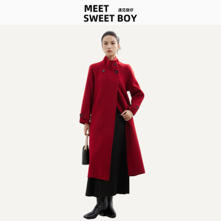 MEET SWEETBOY 100% wool stand collar double-sided woolen coat 
MEET SWEETBOY 100% wool stand collar double-sided woolen coat