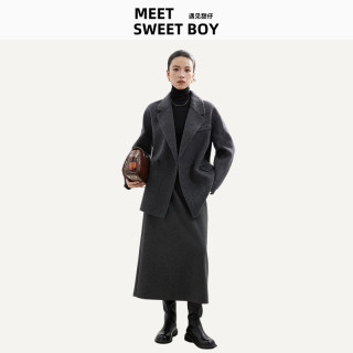 MEET SWEETBOY 100% sheep wool double-sided wool coat MEET SWEETBOY 100% sheep wool double-sided wool coat
