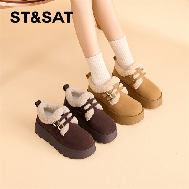 Saturday cotton shoes for women 2025 winter new outer wear women's popular thick-soled plus velvet thickened warm Birkenstock women's shoes Saturday cotton shoes for women 2025 winter new outer wear women's popular thick-soled plus velvet thickened warm Birkenstock women's shoes