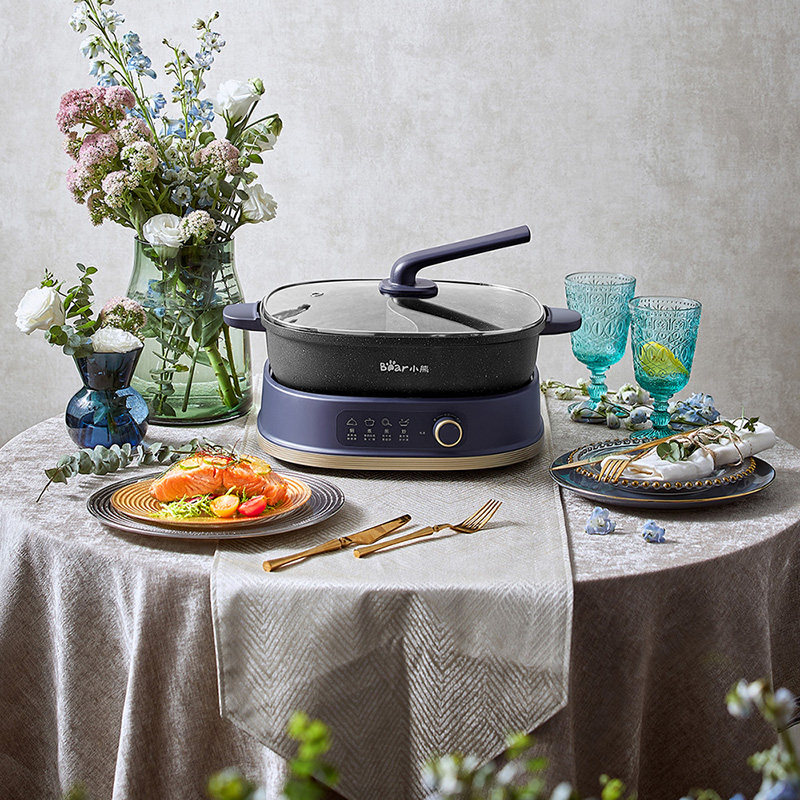 Bear Elektrisk Gryta 6L Multifunktionell Elektrisk Spis DHG-C60D1