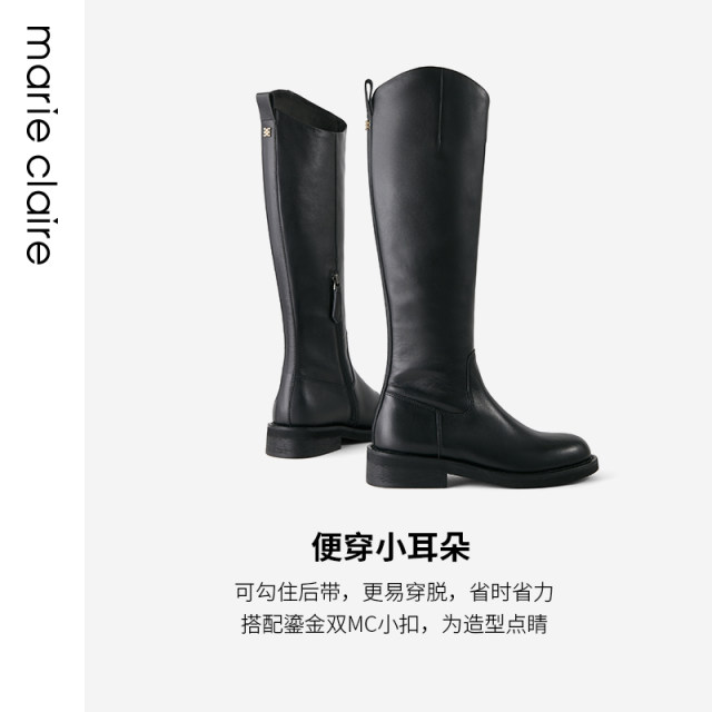 MC women's shoes/marieclaire boots winter thick heel plus velvet warm boots knight boots MC women's shoes/marieclaire boots winter thick heel plus velvet warm boots knight boots