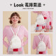 Mifei Backpack 2025 New Simple Pressing Pure Color Fashion Casual Tong Sweet Student School Bag Backpack Woman
 Mifei Backpack 2025 New Simple Pressing Pure Color Fashion Casual Tong Sweet Student School Bag Backpack Woman