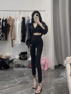 High -waist thin Korean version wild nine -point small foot suit pants High -waist thin Korean version wild nine -point small foot suit pants