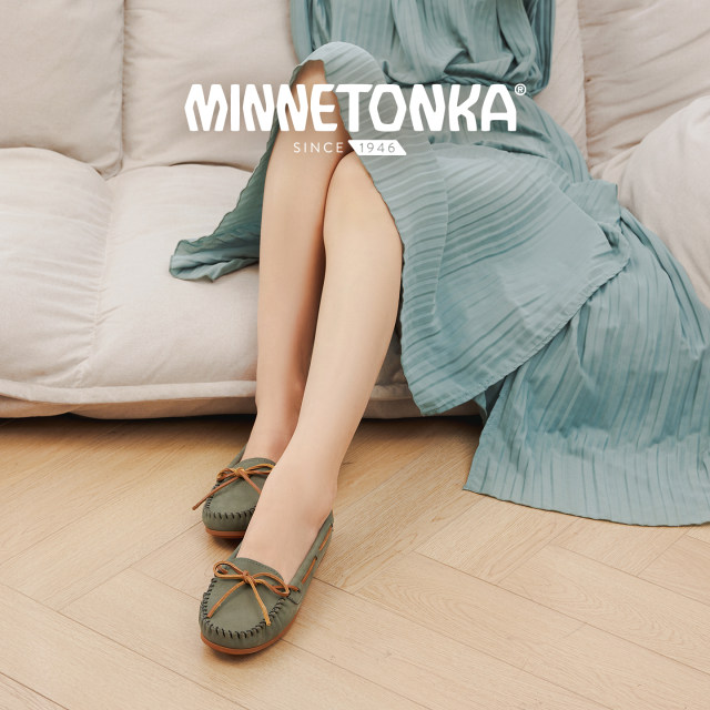 MINNETONKA mini Thangka retro matte Niubago doodles shoes soft flat sole light mouth single shoes loafers women MINNETONKA mini Thangka retro matte Niubago doodles shoes soft flat sole light mouth single shoes loafers women