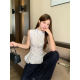 2025 New French Style Polka Dot Cake Skirt Spliced Vest Shirt Women's Summer Waist Slimming Sleeveless Temperament 2025 New French Style Polka Dot Cake Skirt Spliced Vest Shirt Women's Summer Waist Slimming Sleeveless Temperament