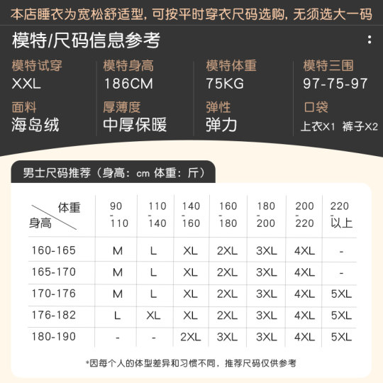 Xuanliang pajamas Men's autumn and winter thickened and velvet long -sleeved warm coral velvet island velvet home service spring and autumn set Xuanliang pajamas Men's autumn and winter thickened and velvet long -sleeved warm coral velvet island velvet home service spring and autumn set