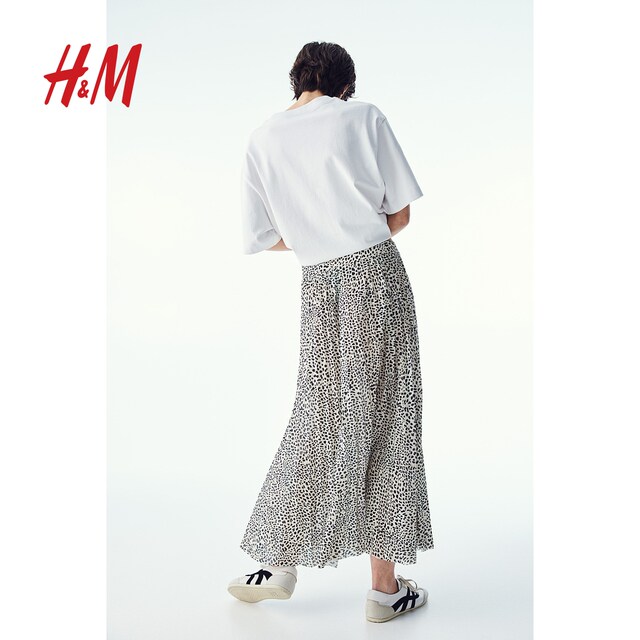 HM women's skirt 2025 autumn new style fashionable loose temperament high waist pleated midi skirt 1264865 
HM women's skirt 2025 autumn new style fashionable loose temperament high waist pleated midi skirt 1264865