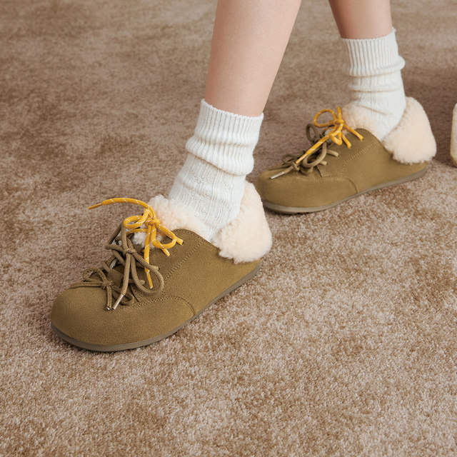Best Tu 2025 spring new leather plus velvet thickening and warmth shoe flat sole female casual single shoes v4368am5
 Best Tu 2025 spring new leather plus velvet thickening and warmth shoe flat sole female casual single shoes v4368am5