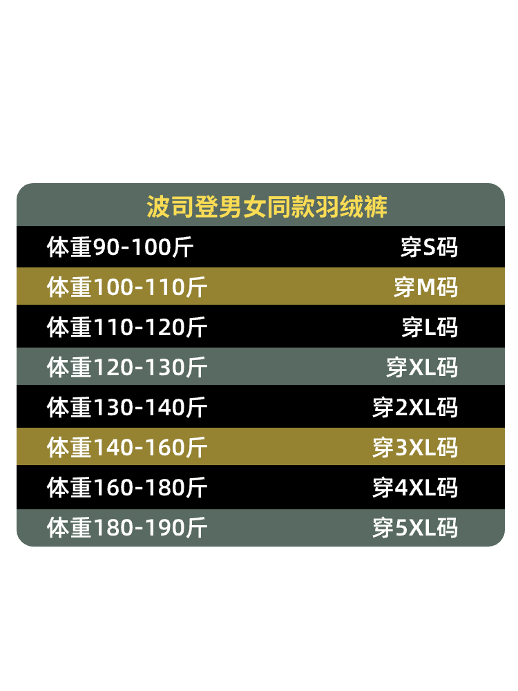 Bosideng 2025 new style of men and women down pants Bosideng 2025 new style of men and women down pants