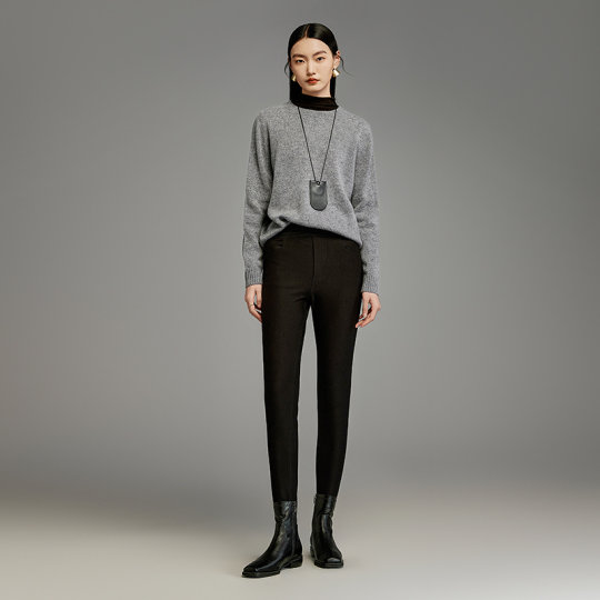 Black Fashionable Slim Pencil Pants Women's MOFAN 2024 Winter New Versatile High Waist Casual Pants Look Slim Black Fashionable Slim Pencil Pants Women's MOFAN 2024 Winter New Versatile High Waist Casual Pants Look Slim