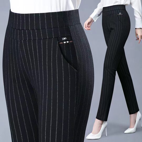 Special offer Middle -aged Mother Casual Pants Female 2022 New High -waist Elastic Plasma Pants Straight Pencil Pants
 Special offer Middle -aged Mother Casual Pants Female 2022 New High -waist Elastic Plasma Pants Straight Pencil Pants