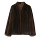 2025 new style imported native mink from North America with full drawstring short V-neck mink coat young style fur lantern sleeves 2025 new style imported native mink from North America with full drawstring short V-neck mink coat young style fur lantern sleeves