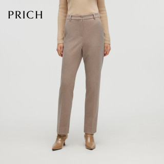 PRICH design sense metal logo casual pants winter new fashion herringbone trousers women PRICH design sense metal logo casual pants winter new fashion herringbone trousers women
