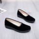 New style old Beijing cloth shoes women's flat shoes spring shallow mouth work shoes women's black square dance mom shoes non-slip New style old Beijing cloth shoes women's flat shoes spring shallow mouth work shoes women's black square dance mom shoes non-slip
