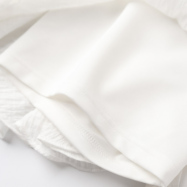 wana try black background and white dot hem asymmetric ultra-short fluffy skirt containing shorts 2025 summer new women's skirt wana try black background and white dot hem asymmetric ultra-short fluffy skirt containing shorts 2025 summer new women's skirt