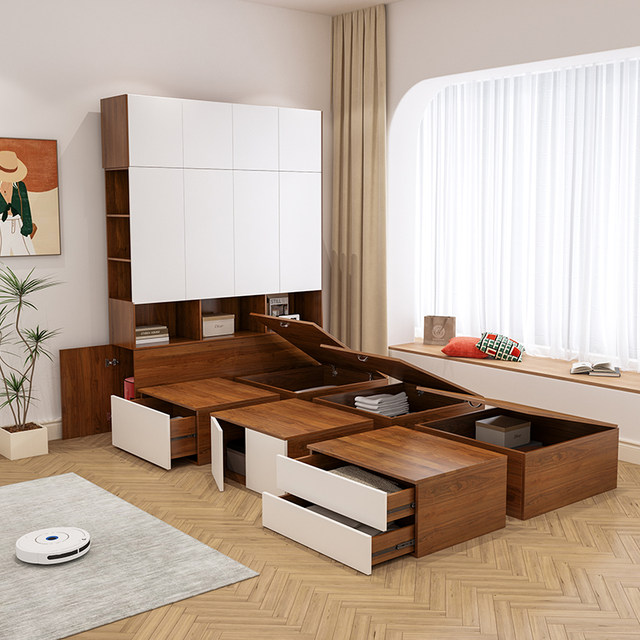 Multifunctional tatami bed box storage bed Rubik's cube combination bed small apartment balcony study floor bed wardrobe integrated Multifunctional tatami bed box storage bed Rubik's cube combination bed small apartment balcony study floor bed wardrobe integrated