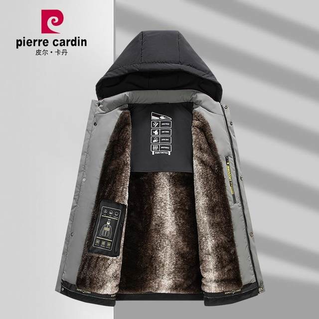 Pilkan autumn and winter milk silk jacket male plus velvet thickened hood can take off leisure business dad to wear jacket Pilkan autumn and winter milk silk jacket male plus velvet thickened hood can take off leisure business dad to wear jacket