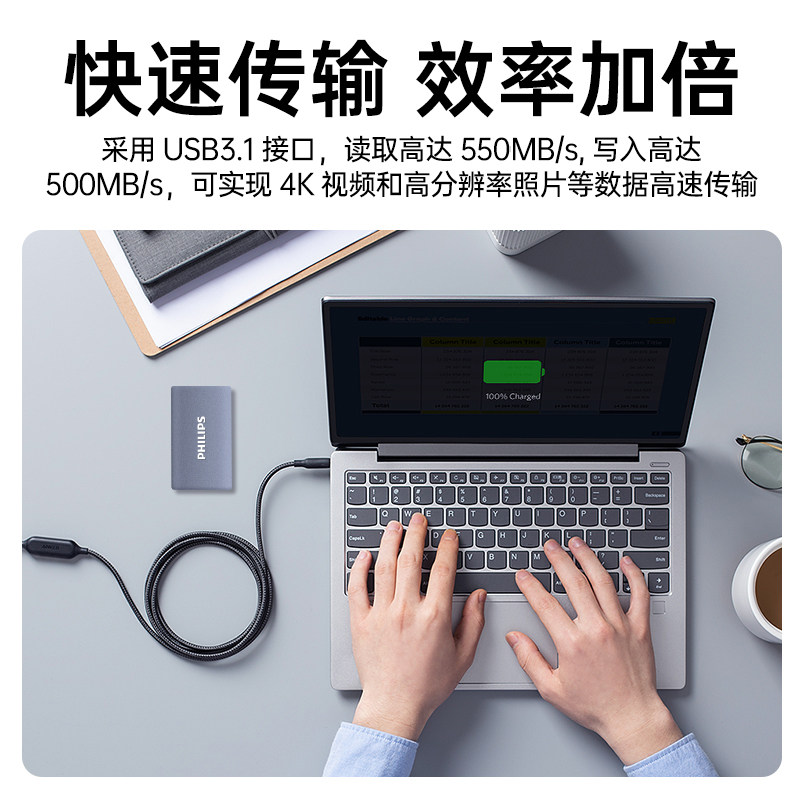 Philips 1TB ポータブルSSD - 外付けソリッドステートドライブ