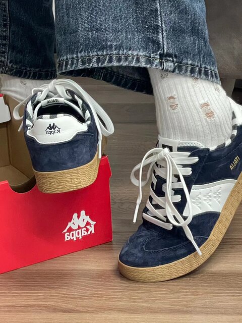 Kappa women's shoes retro casual board shoes 2025 autumn new couple sports flatbed training shoes Kappa women's shoes retro casual board shoes 2025 autumn new couple sports flatbed training shoes