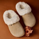 Wander around thick sole increased cowhide suede plus velvet Birkenstock shoes retro casual lazy hair slippers for women Wander around thick sole increased cowhide suede plus velvet Birkenstock shoes retro casual lazy hair slippers for women