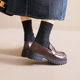 Dadong 2025 autumn new women's singles shoes British style versatile round-toe loafers fashionable thick-soled leather shoes Dadong 2025 autumn new women's singles shoes British style versatile round-toe loafers fashionable thick-soled leather shoes