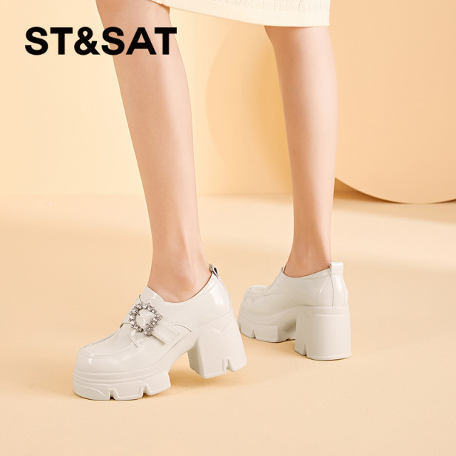Saturday Loafers Women's 2025 Winter New Women's Shoes Women's Popular Shoes Thick Heels Spring and Autumn British Small Leather Shoes Saturday Loafers Women's 2025 Winter New Women's Shoes Women's Popular Shoes Thick Heels Spring and Autumn British Small Leather Shoes