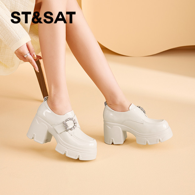 Saturday Loafers Women's 2025 Winter New Women's Shoes Women's Popular Shoes Thick Heels Spring and Autumn British Small Leather Shoes Saturday Loafers Women's 2025 Winter New Women's Shoes Women's Popular Shoes Thick Heels Spring and Autumn British Small Leather Shoes