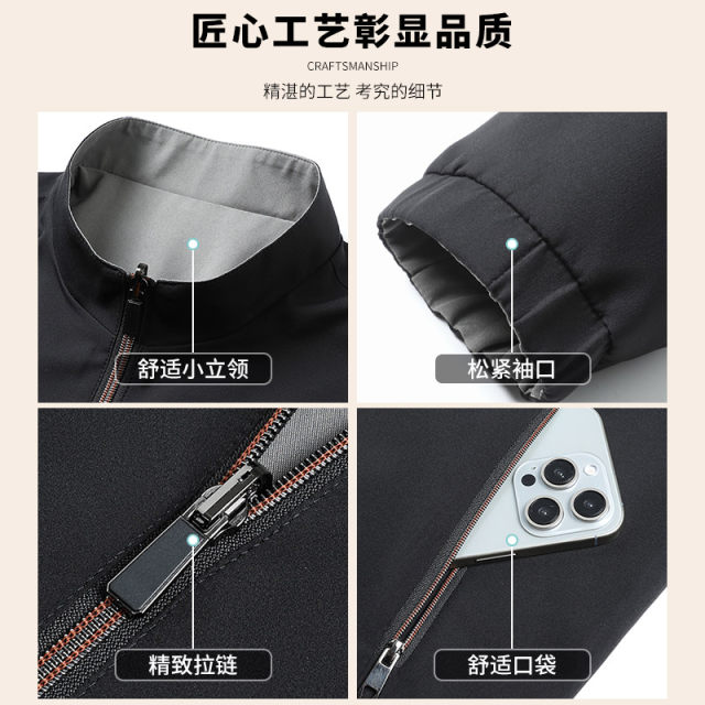 Woodpecker men's jacket 2025 new double-sided autumn and winter middle-aged jacket men's stand-up collar business casual top 
Woodpecker men's jacket 2025 new double-sided autumn and winter middle-aged jacket men's stand-up collar business casual top