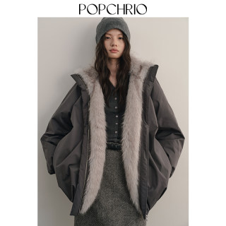 POPCHRIO Ou Kerui fur collar down jacket stand collar down jacket 
POPCHRIO Ou Kerui fur collar down jacket stand collar down jacket