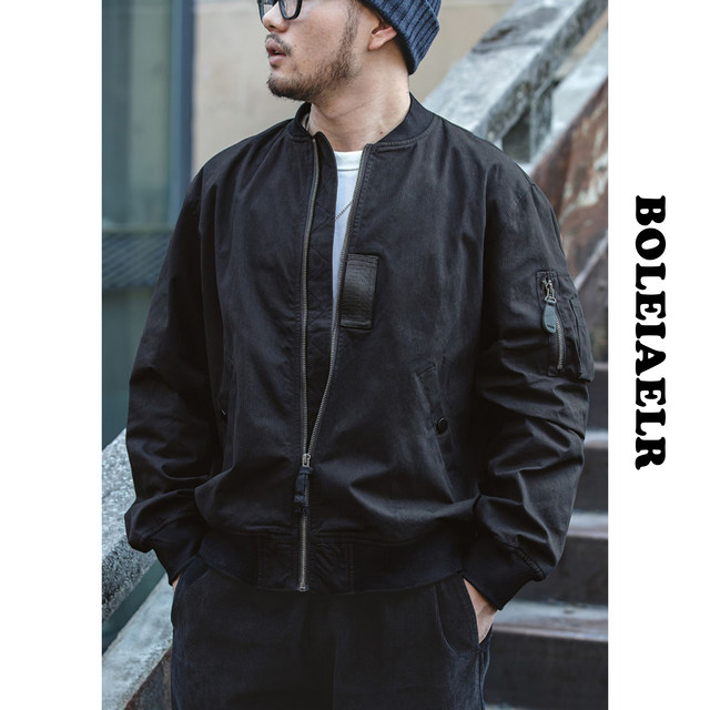 Boleiaelr/Autumn New Pin American Air MA1 pilot jacket men's short jacket retro baseball uniform tide
 Boleiaelr/Autumn New Pin American Air MA1 pilot jacket men's short jacket retro baseball uniform tide