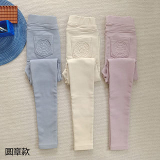 White high-waisted elastic slimming fleece leggings White high-waisted elastic slimming fleece leggings