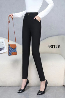 Spring and Autumn new style women's high waist elastic large size small black pants slim and slim and fashionable versatile mother straight-leg pants Spring and Autumn new style women's high waist elastic large size small black pants slim and slim and fashionable versatile mother straight-leg pants