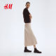 HM women's skirt summer slim high waist slim French soft drooping A-line skirt midi skirt 1246922 HM women's skirt summer slim high waist slim French soft drooping A-line skirt midi skirt 1246922