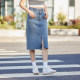 Senrou denim Morima Denim Halway Skirt Female High waist split -showing legs Changchun retro wool straight straight skirt personality personality
 Senrou denim Morima Denim Halway Skirt Female High waist split -showing legs Changchun retro wool straight straight skirt personality personality