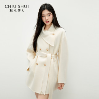 Qiushui Yiren wool elegant lapel woolen jacket Qiushui Yiren wool elegant lapel woolen jacket