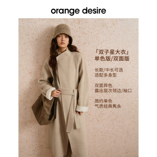 orange desire double-sided heterochromatic woolen coat 
orange desire double-sided heterochromatic woolen coat