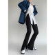 Paperlll Xinjian black zipper split casual pencil pants high waist, simple slimming, thin feet pants female Paperlll Xinjian black zipper split casual pencil pants high waist, simple slimming, thin feet pants female