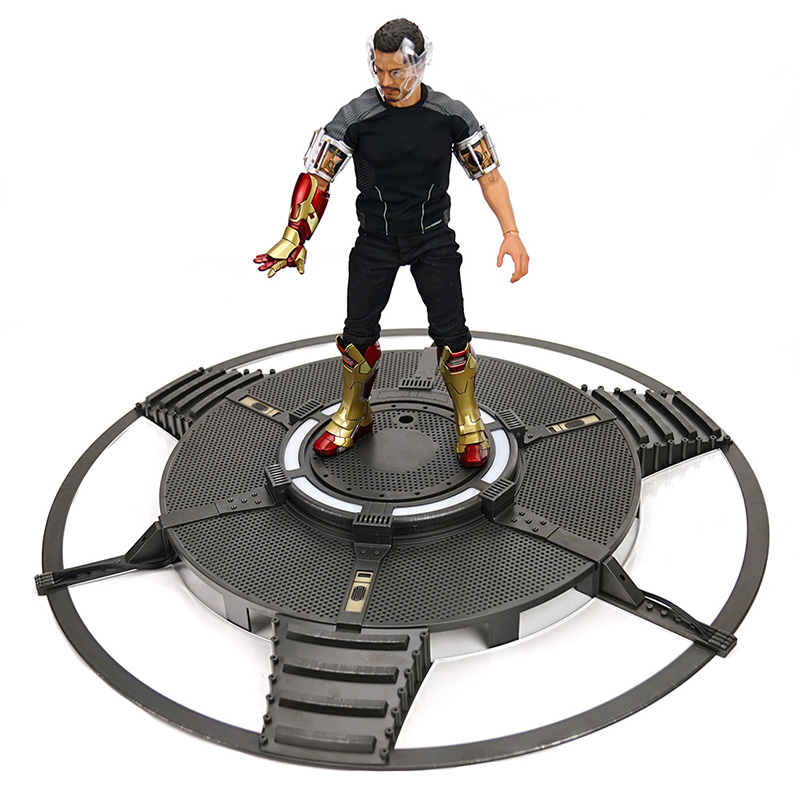 TOYS-BOX12寸SS1/6HT兵人钢铁-侠托尼装甲调试地台遥控发光现货