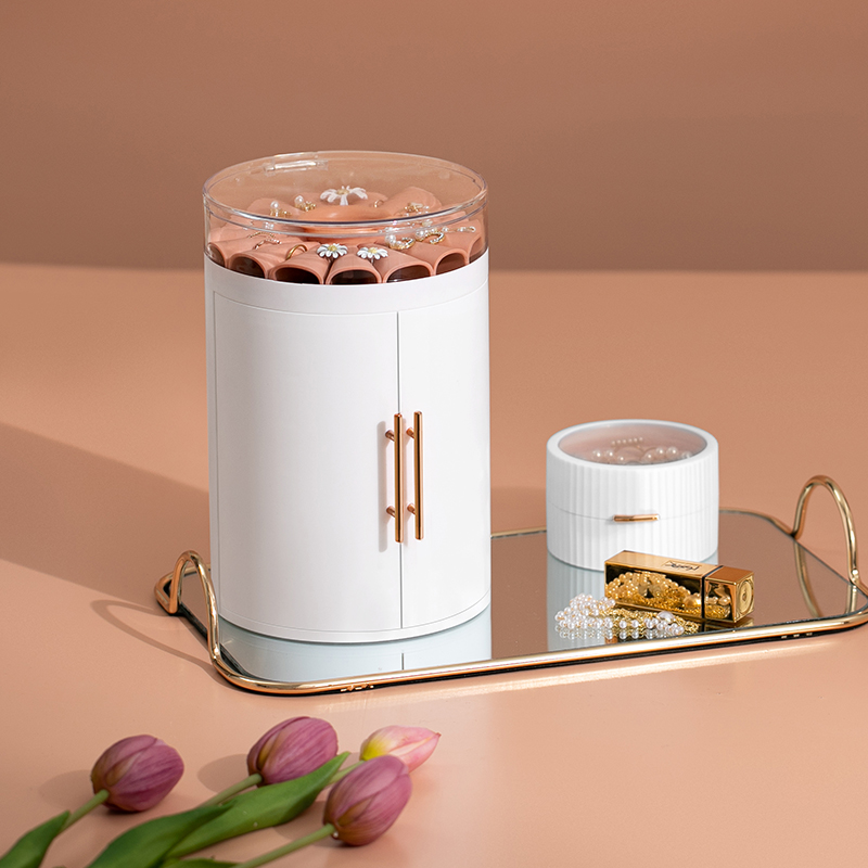 Jewelry box storage box home tabletop earrings necklace jewelry large-capacity dust-proof jewelry multi-layer storage box