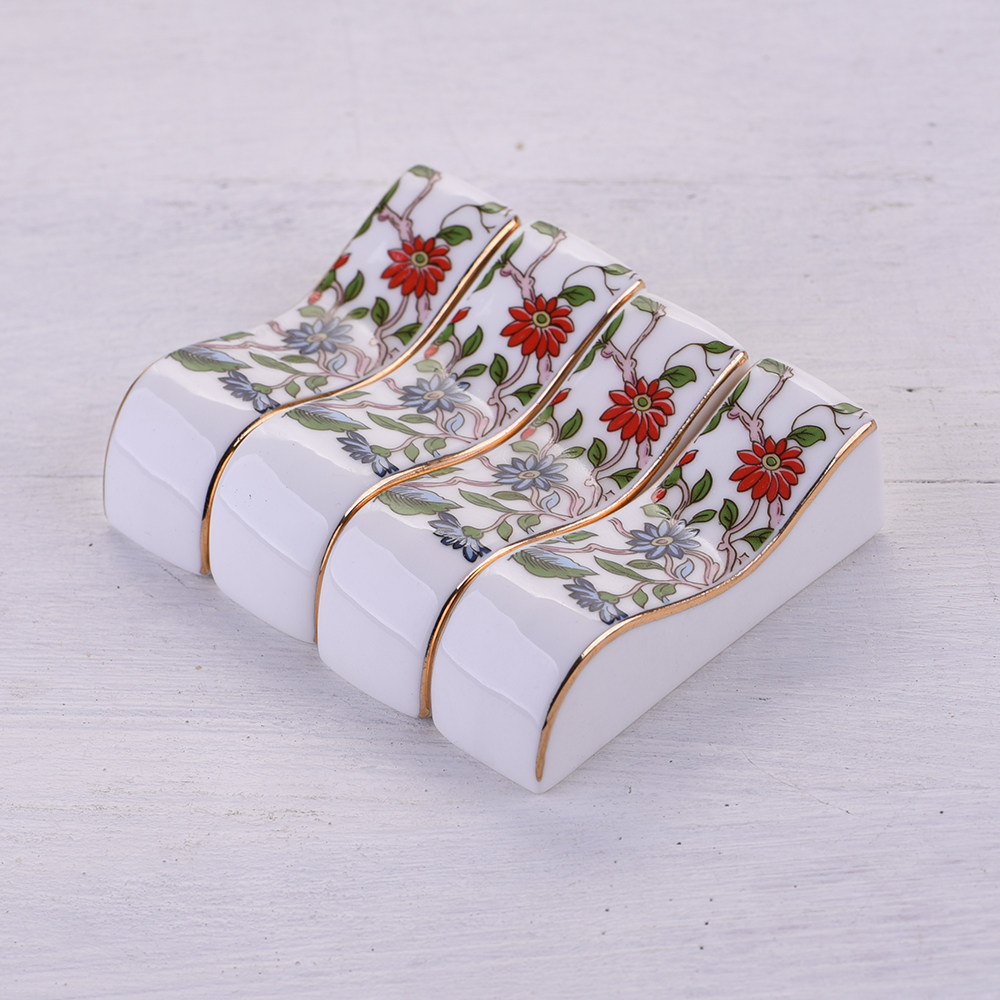 Ceramic chopsticks holder bone porcelain chopsticks rack chopsticks support spoon holder spoon to accept the hotel Phnom Penh public chopsticks creativity