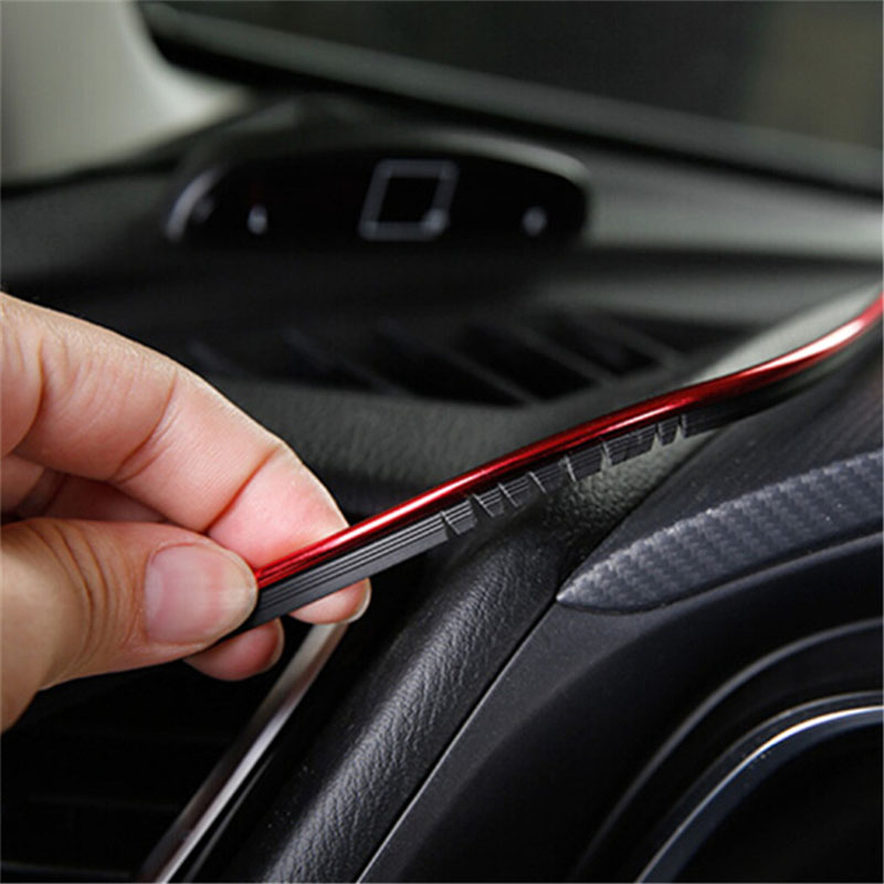 Car interior decoration bar night light border self-adhesive car interior window paste car beautiful seam chrome car with bright strip gap