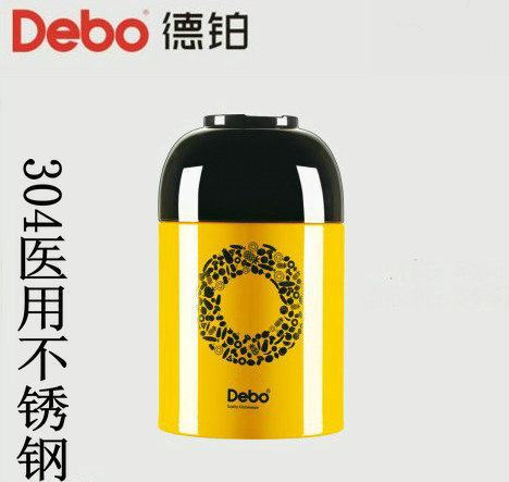 Debode platinum 304 stainless steel kettle porridge 800ml insulation lunch box insulation bucket berries