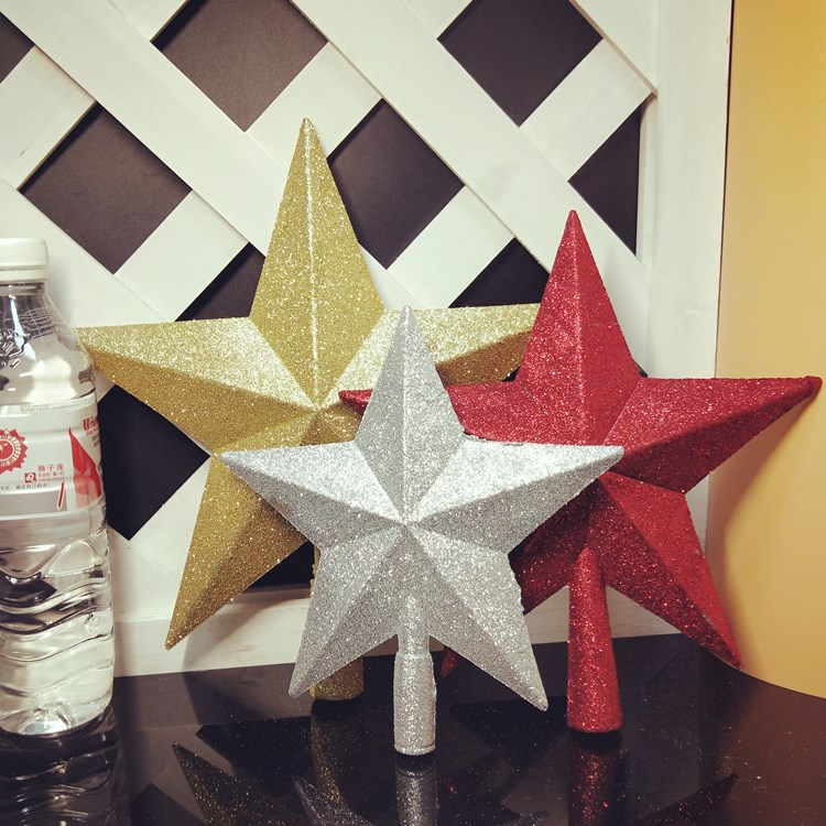 Christmas decoration gold red gold pink silver hanging star pendant 61 Childrens Day dance performance props penis star