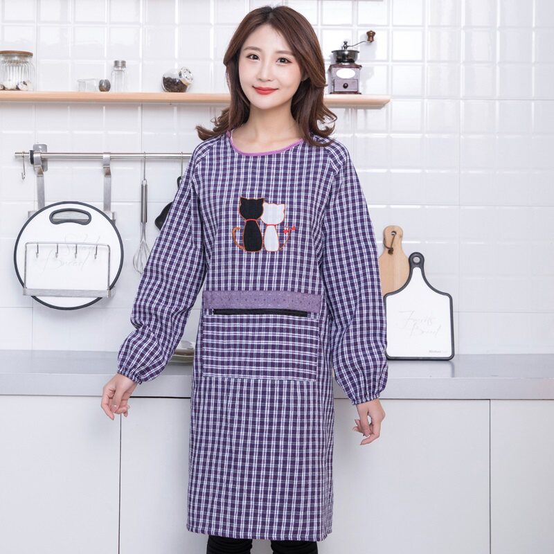 Cover apron back-dressing cooking clothes fashion kitchen European-style cleaning textile spring and summer anti-dirty oil labor protection