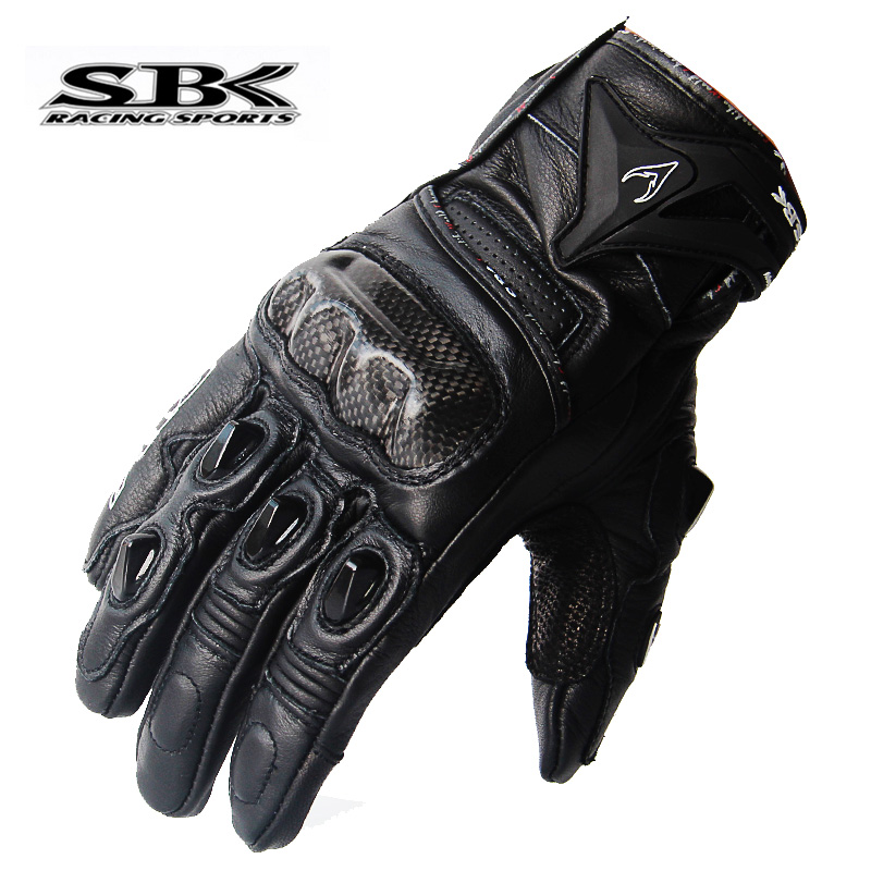 New imported SBK gloves motorcycle anti-fall warm locomotive riding gloves winter carbon fiber leather gloves man